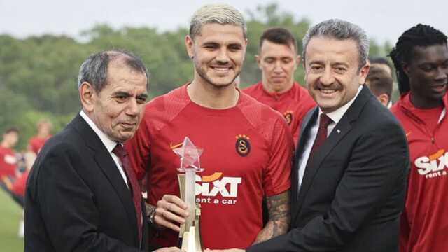Türk olsa bu kadar olur! Icardi, Dursun Özbek'i görünce bakın nasıl selamladı