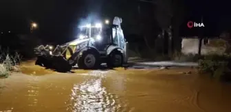 Amasya'da sağanak nedeniyle gölet taştı, sokaklar dereye döndü