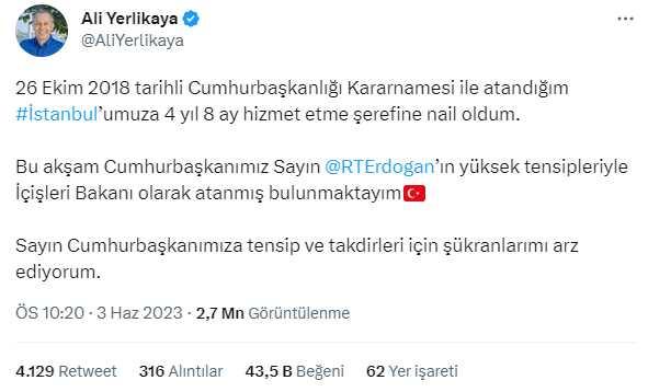 Cumhurbaşkanlığı Kabinesi'nin yeni bakanlarından art arda mesajlar Cumhurbaşkanlığı Kabinesi'nin yeni bakanlarından art arda mesajlar