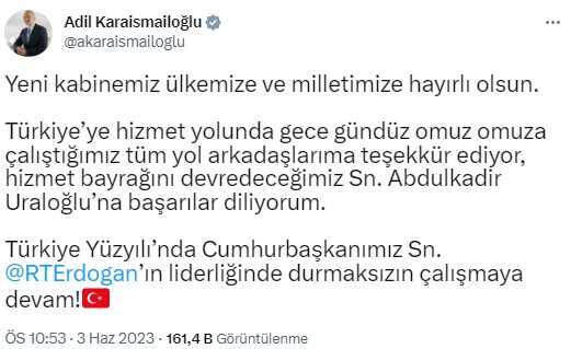 Koltuğu devreden eski bakanlardan peş peşe veda paylaşımı