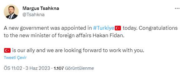 Yeni Kabine'de Dışişleri Bakanlığı görevini üstlenen Hakan Fidan'a dünyadan tebrik mesajları