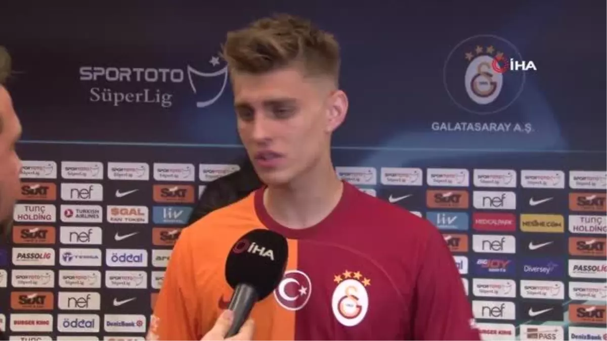 Galatasaray'ın sol bek oyuncusu Kazımcan Karataş: 'Sahaya çıkmak inanılmaz bir şey'