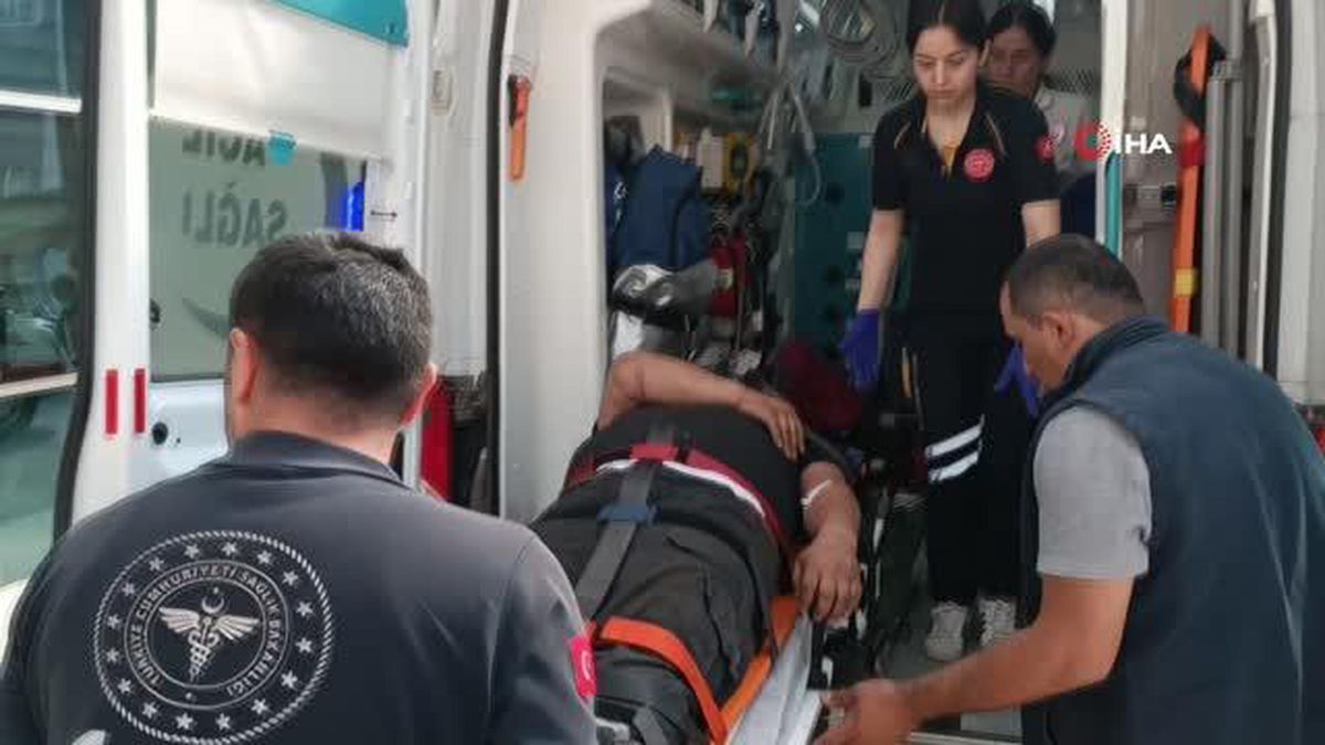 2.5 metre yükseklikten düşen işçi yaralandı