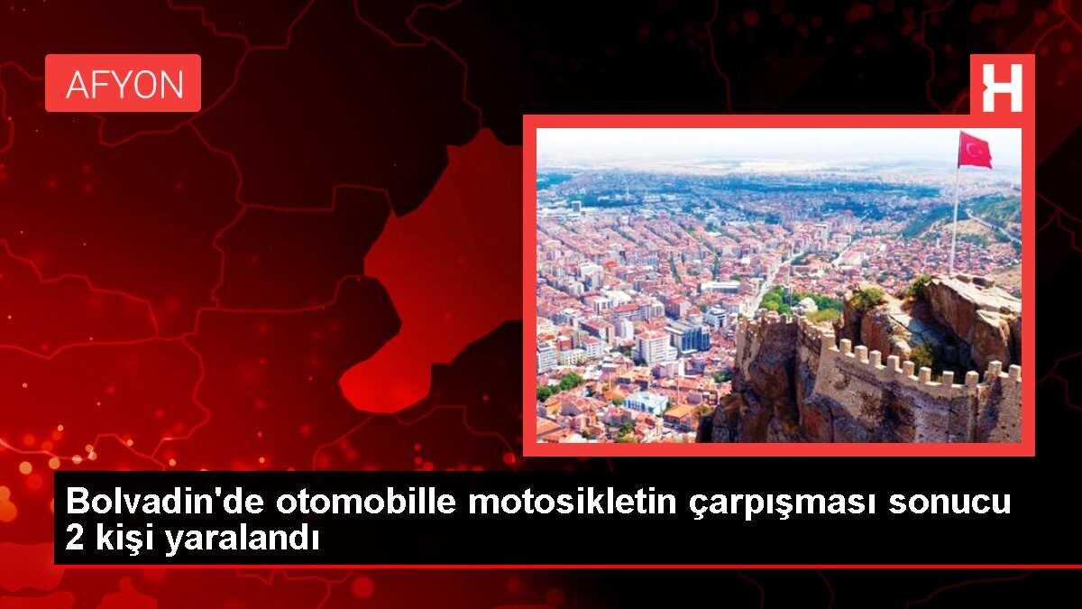 Bolvadin'de Otomobil ile Motosiklet Çarpıştı: 2 Yaralı
