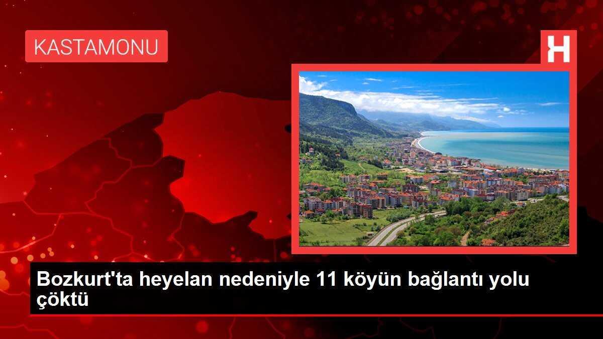 Bozkurt'ta heyelan nedeniyle 11 köyün bağlantı yolu çöktü