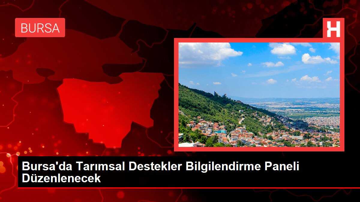 Bursa'da Tarımsal Destekler Bilgilendirme Paneli Düzenlenecek