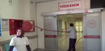 Hastanede gerçekleştirilen yangın tatbikatı gerçeğini aratmadı