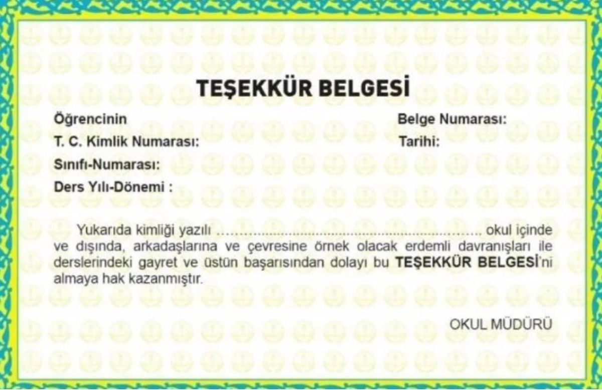 Lisede ortalama 60 üstü olursa teşekkür alınır mı? Lisede teşekkür belgesi için kaç puan gerekli?