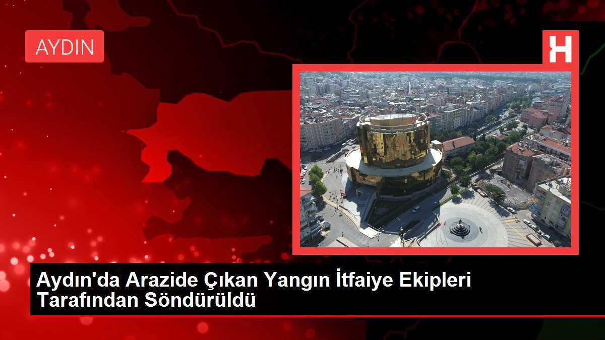Aydın'da Arazide Çıkan Yangın İtfaiye Ekipleri Tarafından Söndürüldü