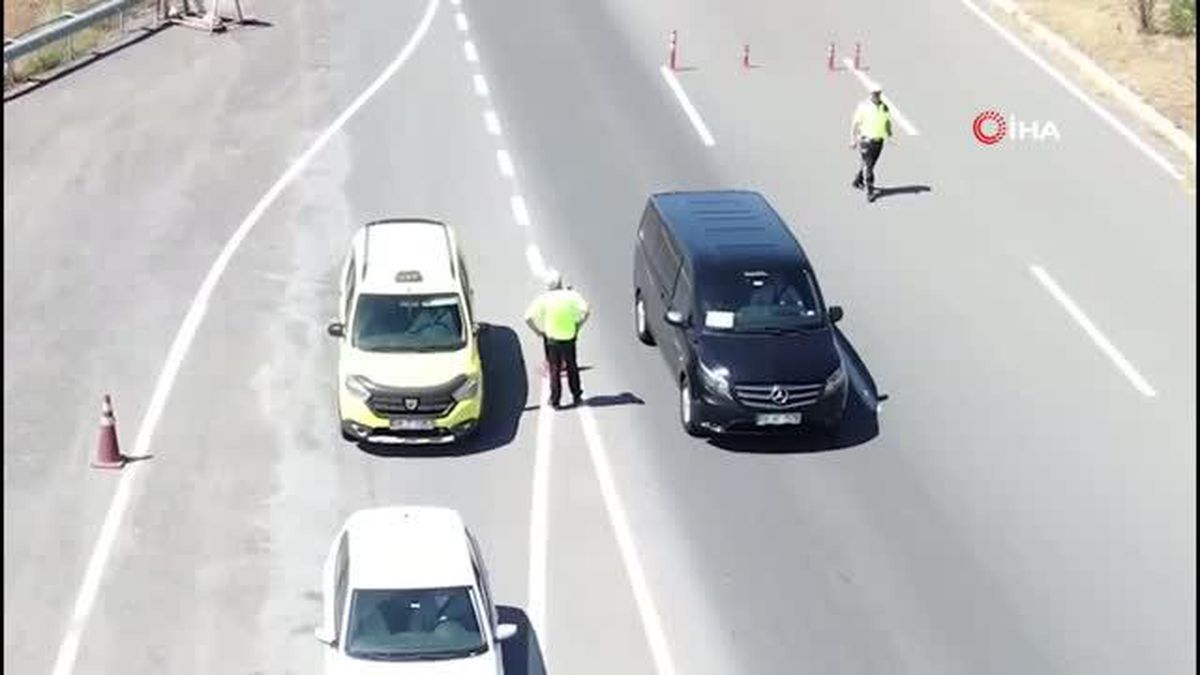 Kayseri Emniyeti Dron Destekli Trafik Denetimi Yaptı