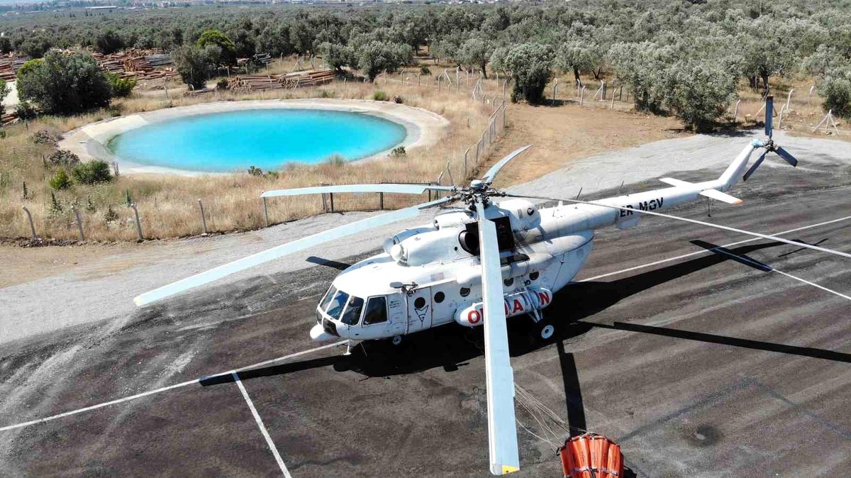 Kazdağları'nı Yangın Sezonu Boyunca Koruyacak Helikopter Konuşlandırıldı