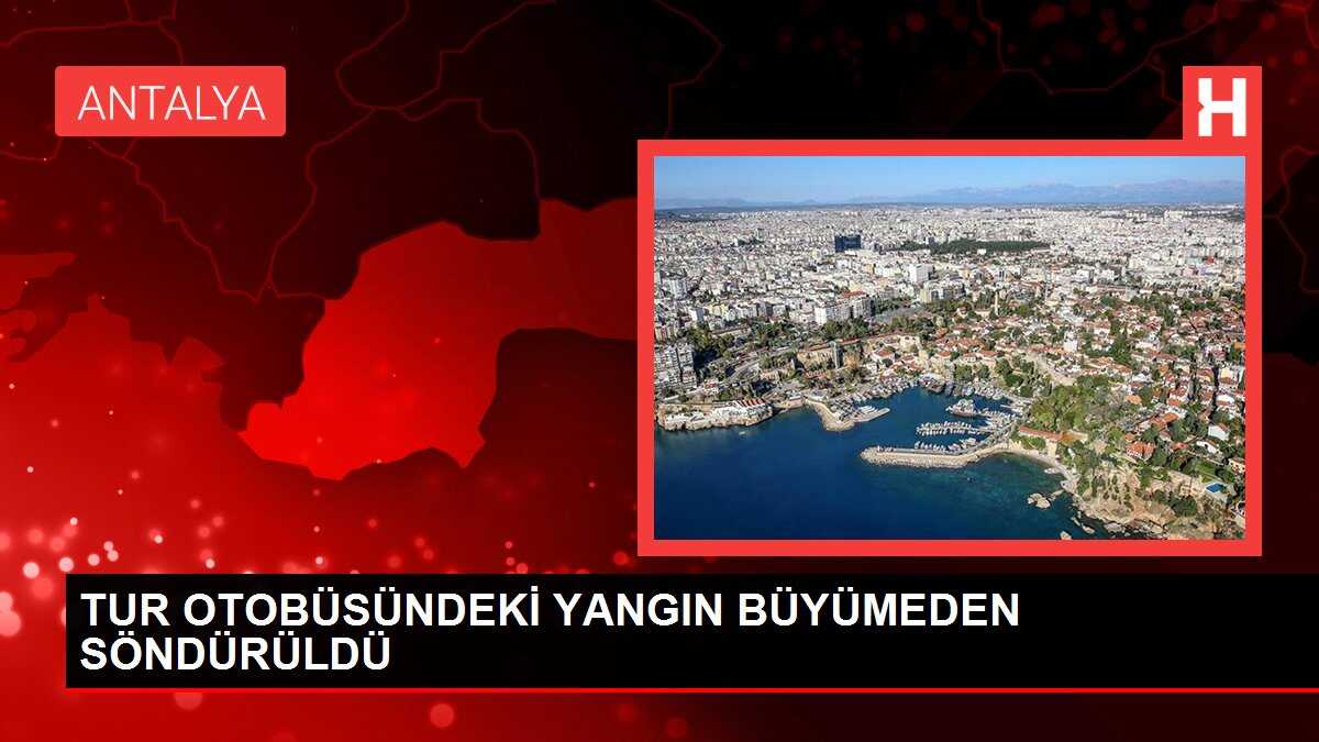 TUR OTOBÜSÜNDEKİ YANGIN BÜYÜMEDEN SÖNDÜRÜLDÜ