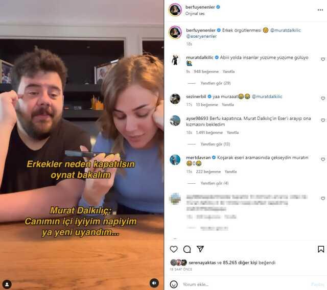 Berfu Yenenler'in şakası olay oldu! Murat Dalkılıç, dostu Eser Yenenler'i ele vermemek için yalan üstüne yalan söyledi Berfu Yenenler'in şakası olay oldu! Murat Dalkılıç, dostu Eser Yenenler'i ele vermemek için yalan üstüne yalan söyledi