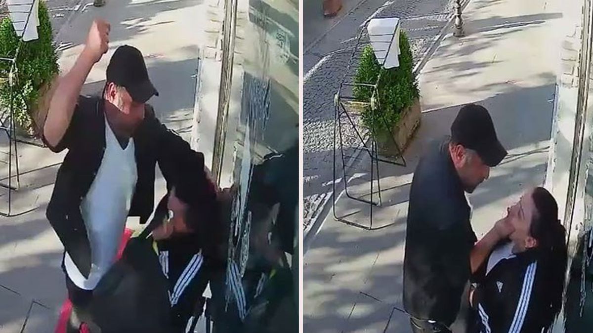 Sokak ortasında tartıştığı kadını böyle darbetti