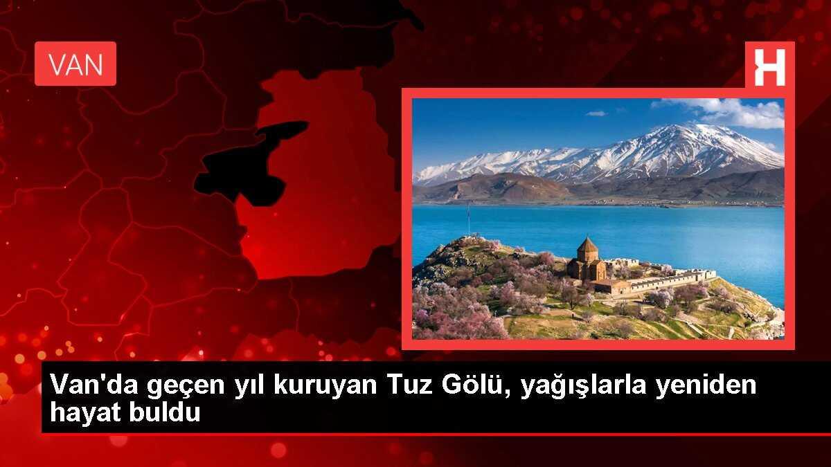 Van'ın kuruyan Tuz Gölü yağışlar sayesinde eski haline döndü
