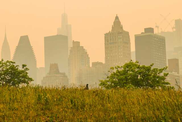 Yangından çıkan dumanlar New York'u kırmızıya çevirdi! Milyonlarca kişi nefes almakta zorlanıyor