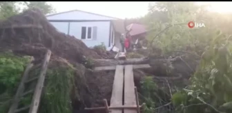 Sinop'ta heyelan sonrası evde büyük çapta maddi hasar oluştu