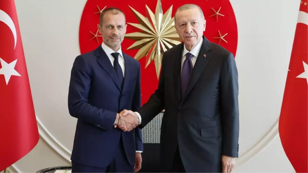 Cumhurbaşkanı Erdoğan, UEFA Başkanı Ceferin'i kabul etti