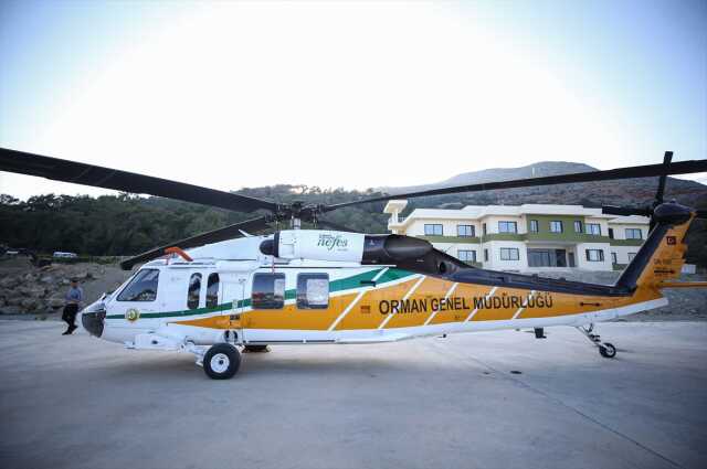 Orman yangınlarına müdahale için TUSAŞ T-70 helikopteri 'NEFES' devrede