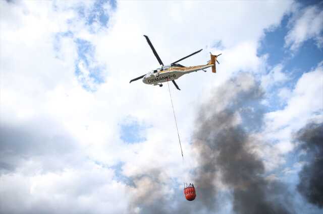 Orman yangınlarına müdahale için TUSAŞ T-70 helikopteri 'NEFES' devrede