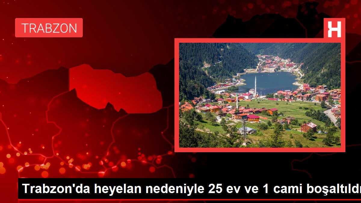 Trabzon'da heyelan nedeniyle 25 ev ve 1 cami boşaltıldı