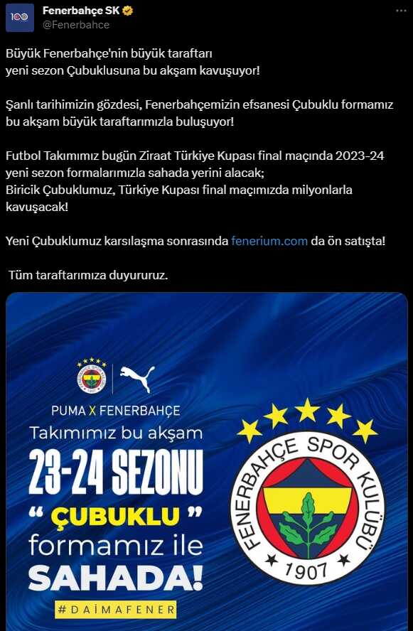 Fenerbahçe yeni çubuklu forma! Fenerbahçe'nin yeni forma nasıl? Fenerbahçe 5 yıldızlı yeni forma mı giyecek?