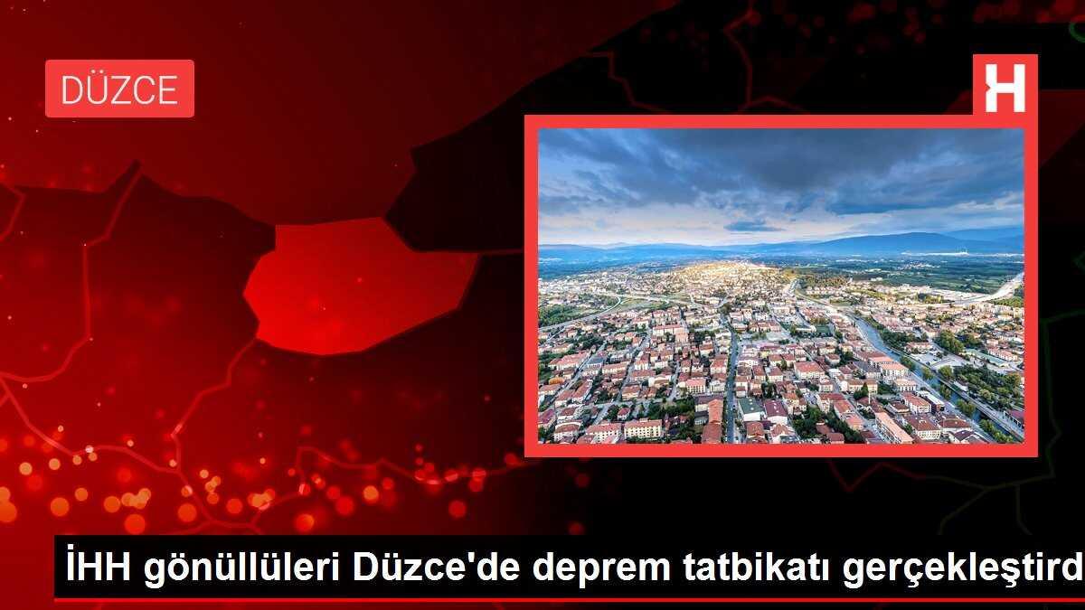 İHH gönüllüleri Düzce'de deprem tatbikatı gerçekleştirdi