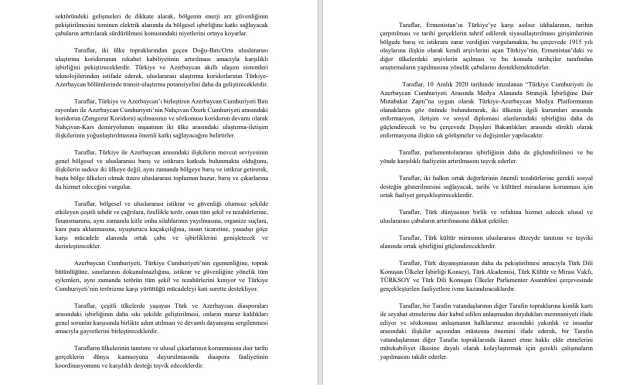 Şuşa beyannamesi nedir? Şuşa beyannamesi önemi ne? Şuşa beyannamesi imzalandı mı? Şuşa beyannamesi pdf! Şuşa beyannamesi tam metin oku!