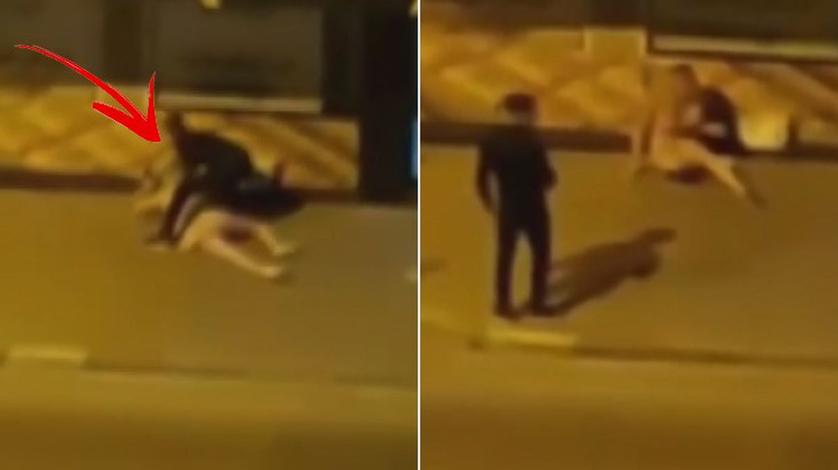 Sokak ortasında darbedilen kadın, polis gelince şikayetçi olmadı