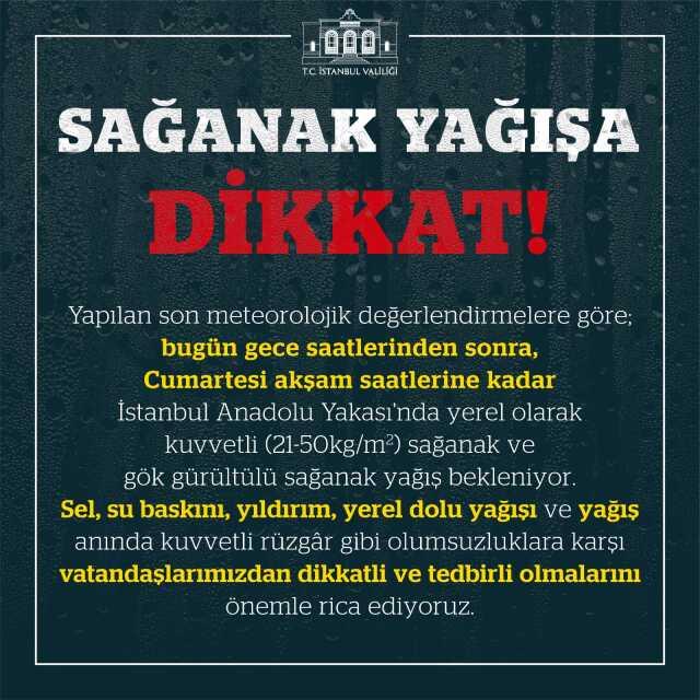 İstanbul ve Ankara Valiliği'nden peş peşe sağanak yağış uyarısı: Sel ve su baskınlarına karşı tedbirli olalım