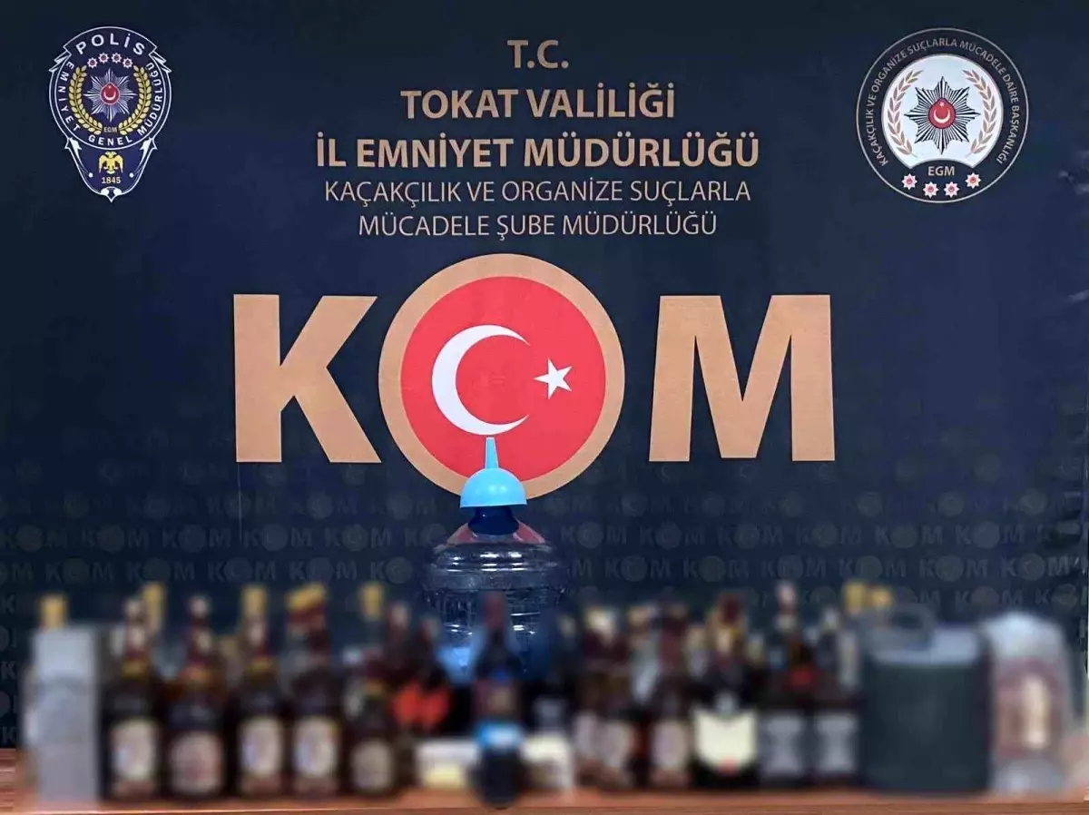 Tokat'ta Sahte İçki Operasyonu: 6 Litre Sahte İçki ve Malzemeler Ele Geçirildi