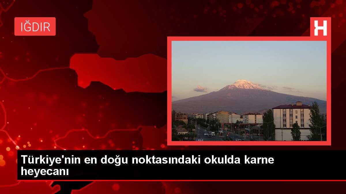 Türkiye'nin en doğusundaki okulun öğrencileri karnelerini aldı