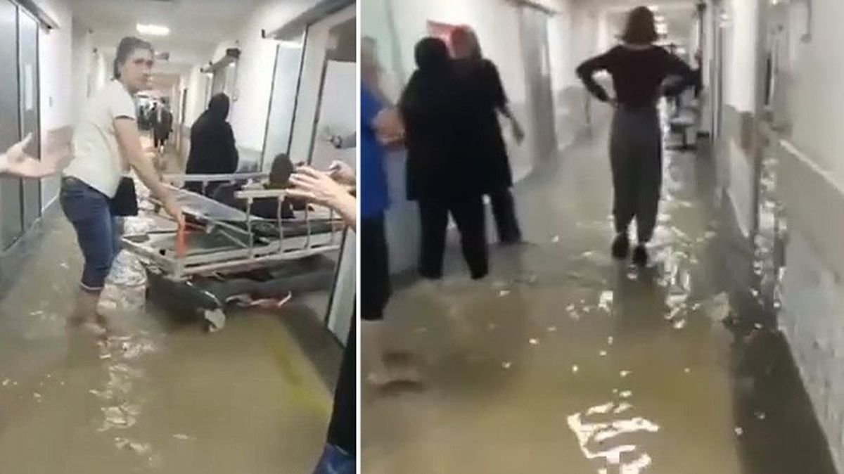 Akhisar'da hastaneyi sel suları bastı, hastalar tahliye edildi