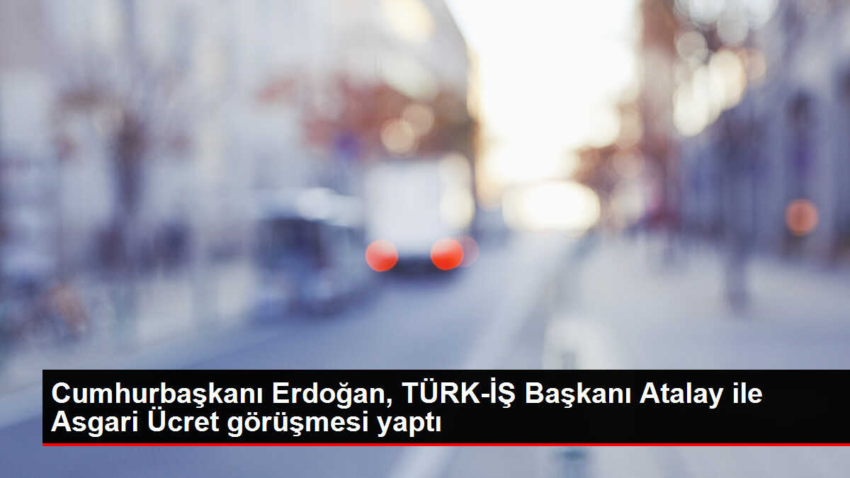 Cumhurbaşkanı Erdoğan, TÜRK-İŞ Başkanı Atalay ile Asgari Ücret görüşmesi yaptı
