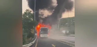Adana'da Yolcu Otobüsü Yangını
