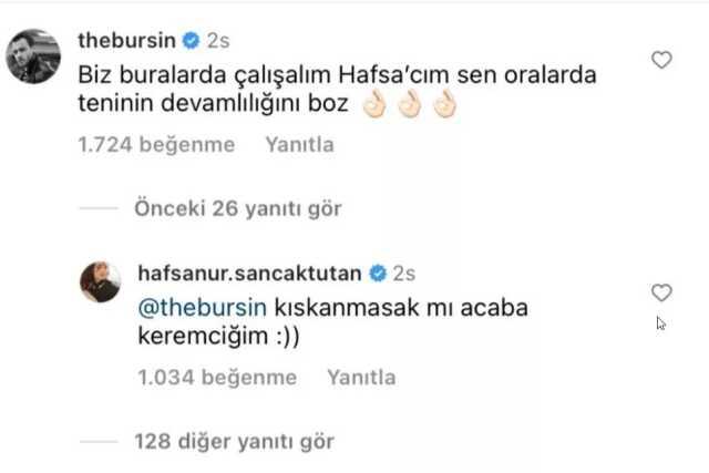 Hafsanur Sancaktutan bikinili pozlarına Kerem Bürsin kayıtsız kalamadı Hafsanur Sancaktutan bikinili pozlarına Kerem Bürsin kayıtsız kalamadı