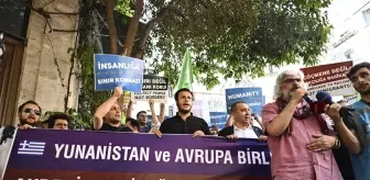 Özgür-Der üyeleri, Yunanistan'ın göçmen politikasını protesto etti