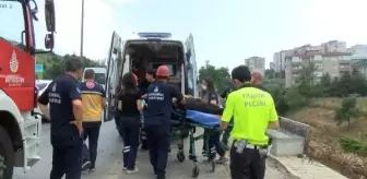 Kartal'da otomobil su kanalına uçtu: 1 yaralı