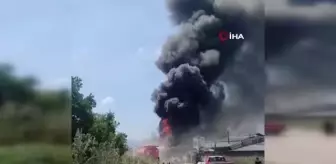 Bursa'da fabrika yangını: Gökyüzü siyah dumanla kaplandı