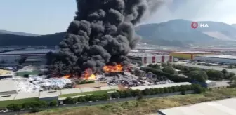 Geri dönüşümdeki yangın idari binaya da sıçradı