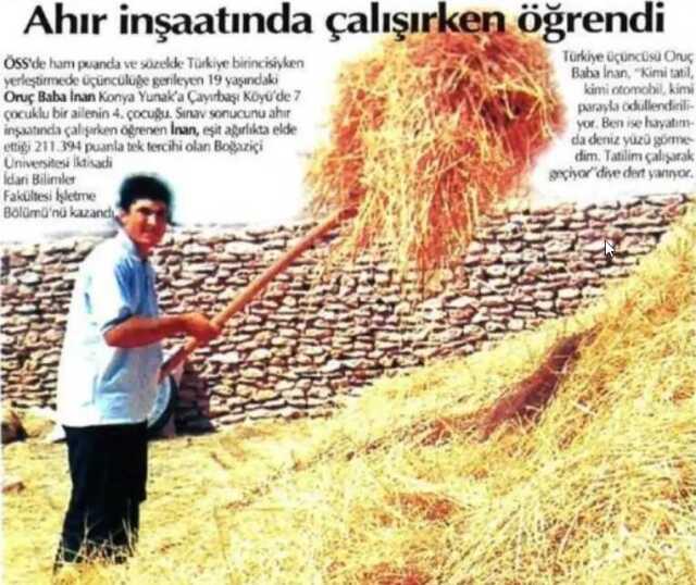 Hakkında 'Köylü şampiyon' manşetleri atılan Oruç Baba İnan bakan yardımcısı oldu