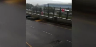 Kayseri'de selde fabrikanın duvarı yıkıldı, 4 araç hurdaya döndü