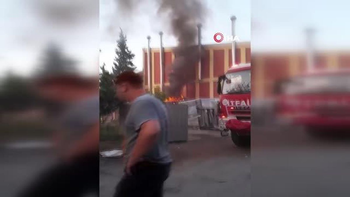 Su soğutma tesisatı yaparken çıkan yangında bir işçi yaralandı
