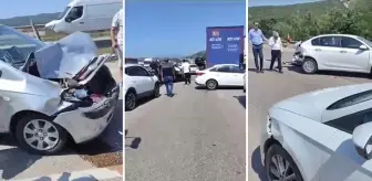 Bayram tatili yolunda zincirleme kaza: 11 araç birbirine girdi