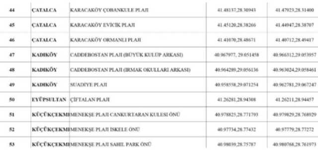 İstanbul'da ilçe ilçe denize girilecek plajlar listesi 2023! İstanbul'da denize girilebilecek yerler neresi?