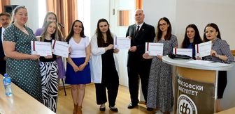 Niş'te Türkçe kursuna katılan 200 öğrenciye sertifikaları takdim edildi