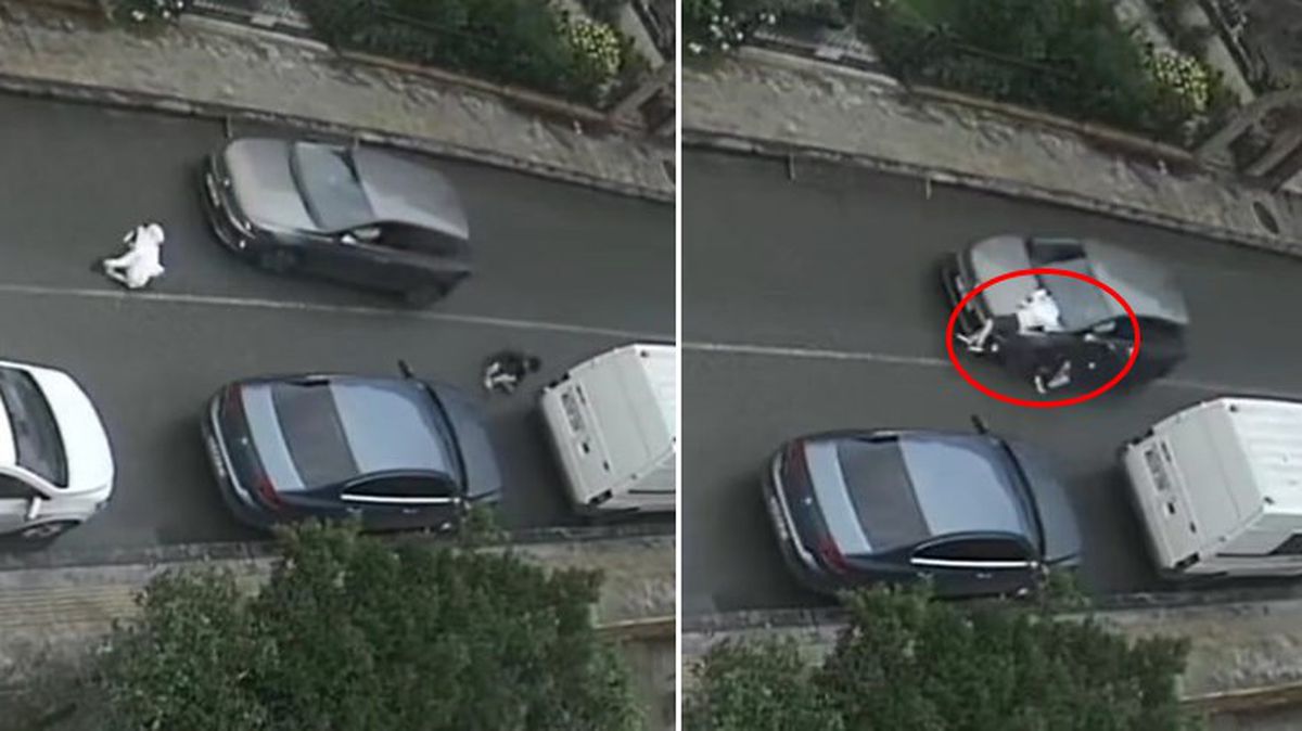 Başıboş sokak köpeklerinden kaçan çocuklar, otomobilin altında kaldı