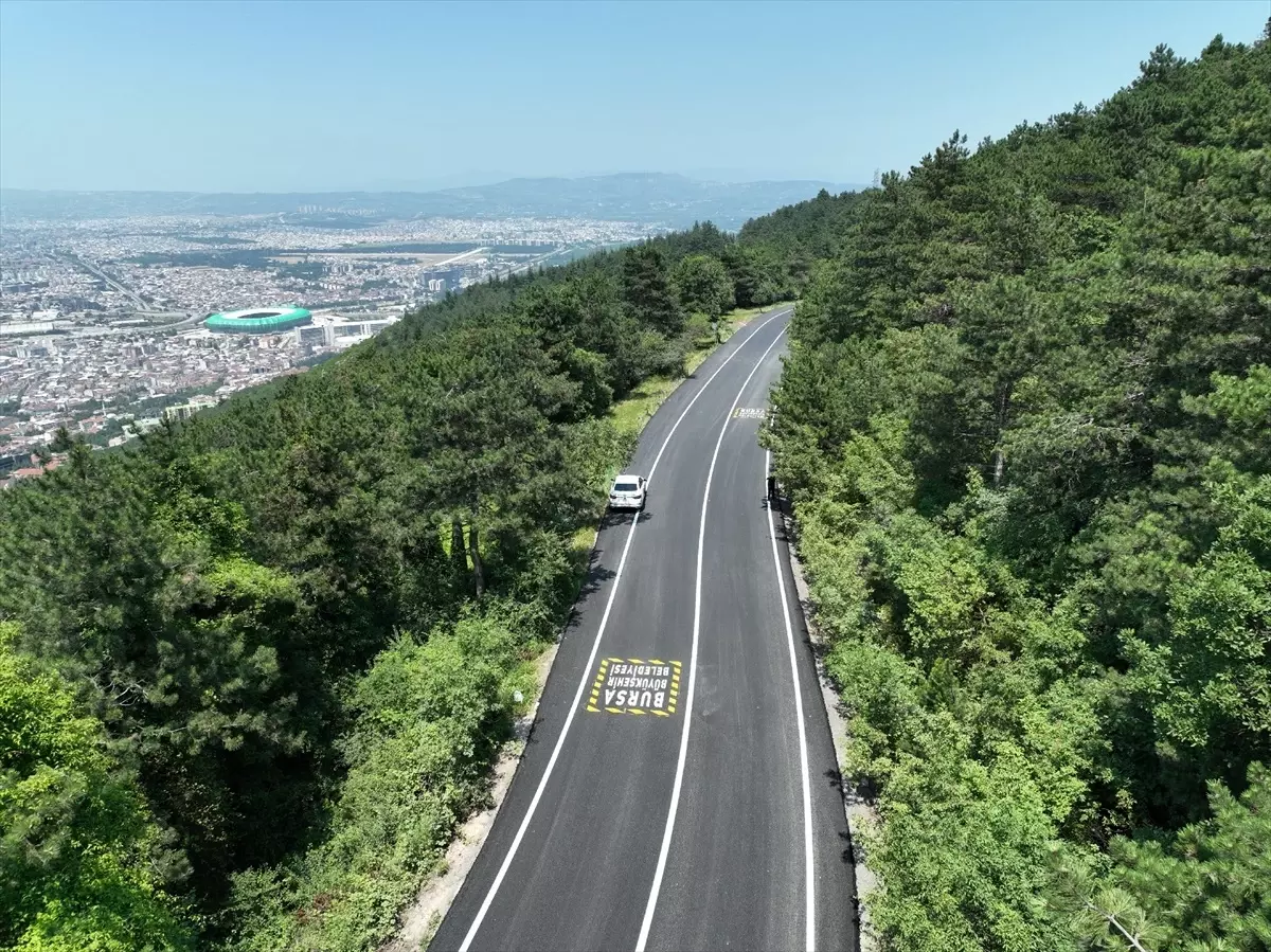 Bursa'da Uludağ yolunda yenileme çalışmaları tamamlandı