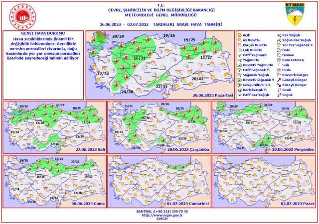 Meteoroloji'den Kurban Bayramı hava tahmini Meteoroloji'den Kurban Bayramı hava tahmini
