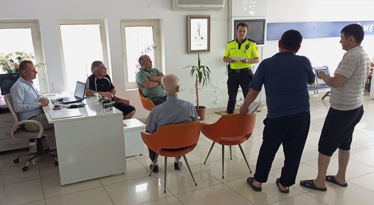Bafra'da otobüs terminalinde kurban bayramı öncesi bilgilendirme toplantısı yapıldı